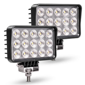 EXZEIT front view of 6-inch work light showing compact robust housing and wide beam