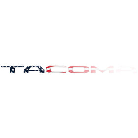 EyeCatcher lifestyle shot of Tacoma on road showcasing patriotic style and lasting quality