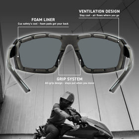 EYEGLAD REV frame detail highlighting TR90 NZZ flexibility and durability
