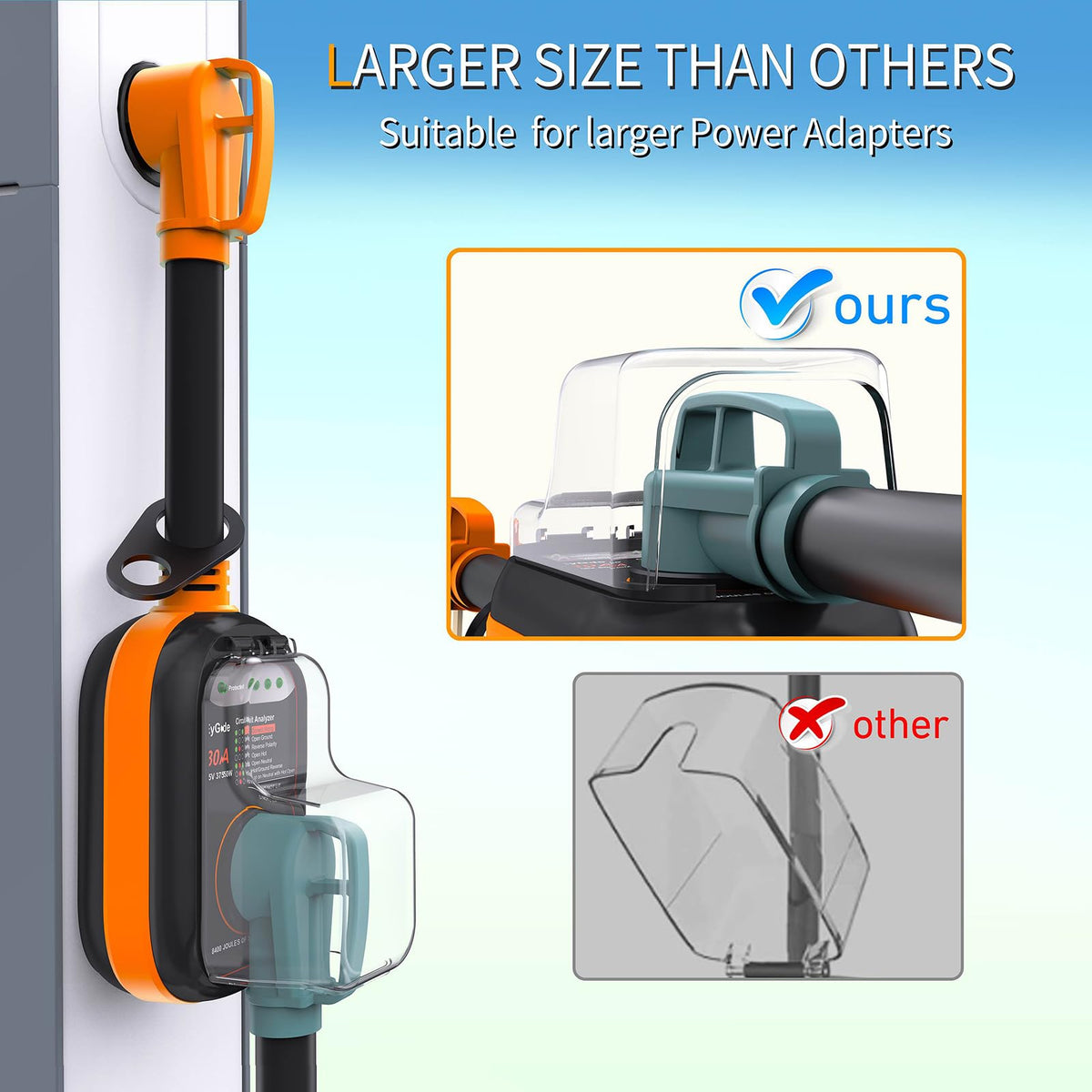 EyGde anti-theft hang ring secured with padlock to deter theft