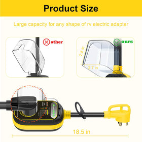 EyGde adapter next to ruler showing compact size for easy storage and transport