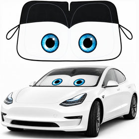 eygeufg front view installed on Tesla Model Y reduces glare