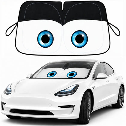 eygeufg front view installed on Tesla Model Y reduces glare