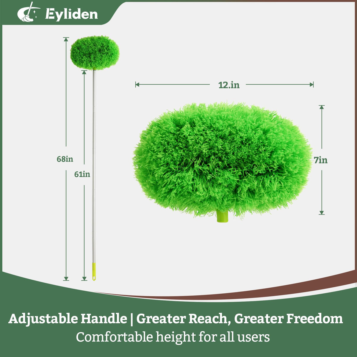 Eyliden microfiber close-up showing dense fibers for superior dust pickup and gentle care
