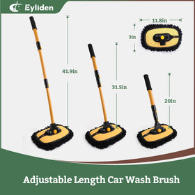 Eyliden extended handle fully telescoped reaching an SUV roof for less strain