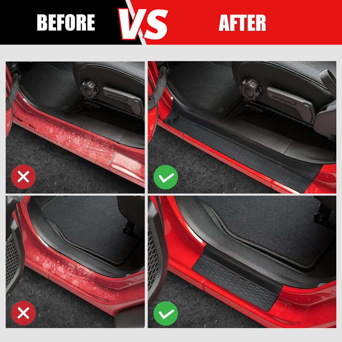 Eytool sill protector on Jeep in outdoor setting protecting paint