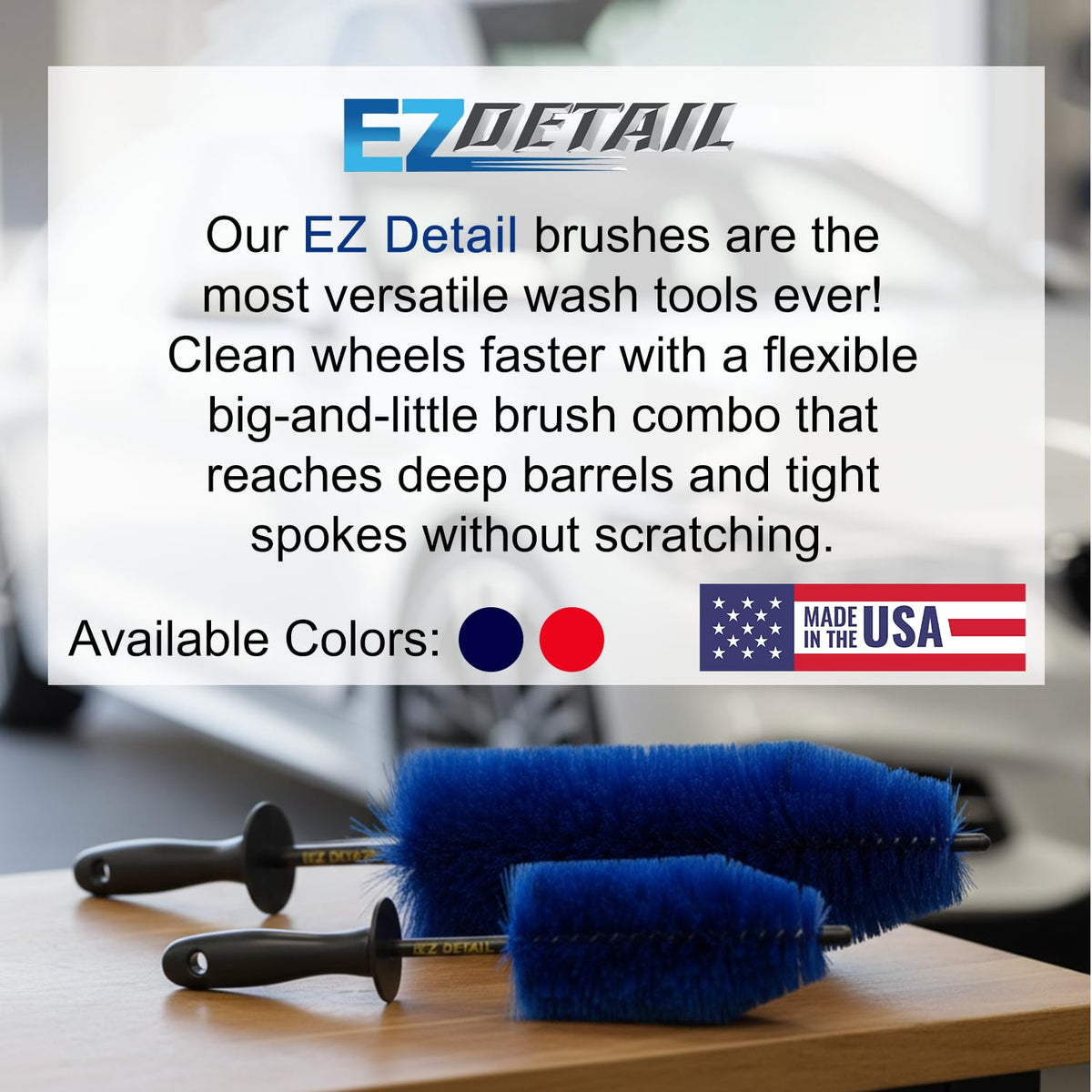 EZ Detail bristle close-up showing soft non-scratch fibers