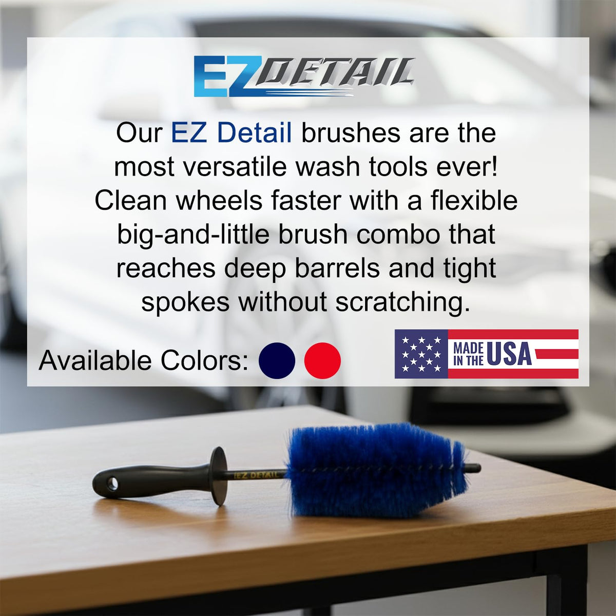EZ Detail brush little bristle close-up showing soft nylon for safe cleaning