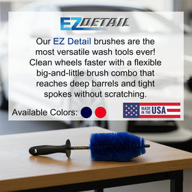 EZ Detail brush little bristle close-up showing soft nylon for safe cleaning