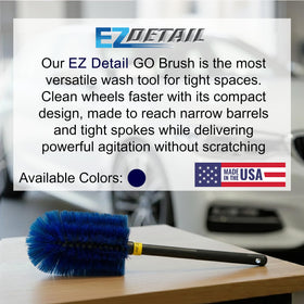 EZ Detail Go Brush bristles close-up showing chemical-resistant durability benefit