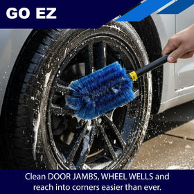 EZ Detail Go Brush inside wheel well reaching tight areas for improved access