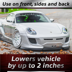 EZ Lip flexed to follow bumper contour showing universal-fit adaptability