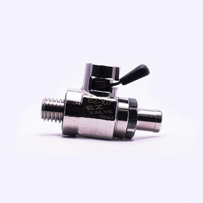 EZ Oil Drain Valve front view showing lever and compact design for fast draining