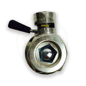 EZ Oil Drain Valve installed in oil pan demonstrating controlled oil drain benefit