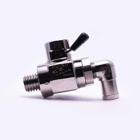 EZ Oil Drain Valve installed under vehicle directing oil to catch pan safely