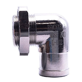 EZ Oil Drain Valve removable L-shape hose end detail with 5/8-inch ID enabling tight-space routing