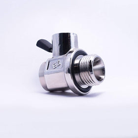 EZ Oil Drain Valve quarter-turn lever held in hand for one-touch, tool-free oil release