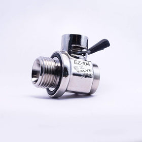 EZ Oil Drain Valve removable straight hose end detail demonstrating clearance and routing flexibility