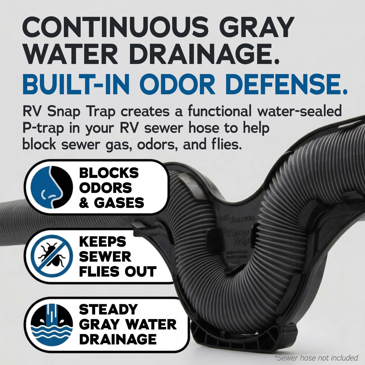 EZ RV Solutions close detail of Snap Trap material and snap mechanism for secure fit