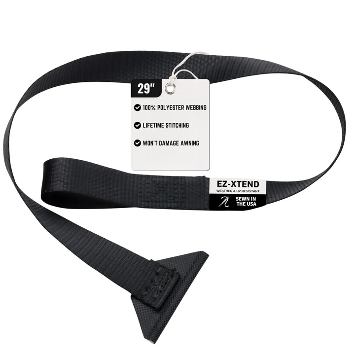 EZ-Xtend front view of 29-inch strap showing durable webbing and loop benefit