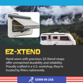 EZ-Xtend strap installed in roller bar demonstrating neat storage benefit