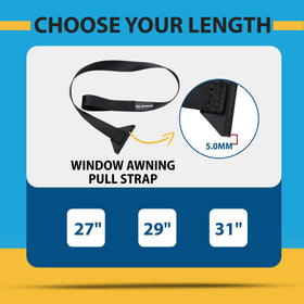 EZ-Xtend strap tucked inside roller channel protecting fabric from wear benefit