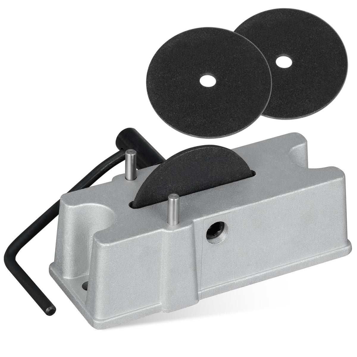EZAPEX front view of filer showing compact aluminum body and handle for precise control