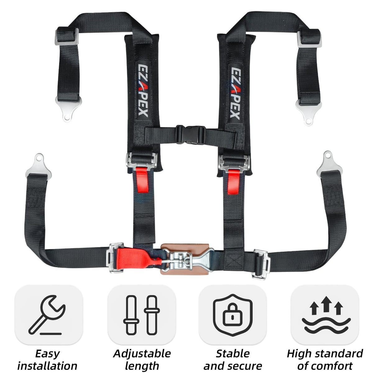 EZAPEX 2-inch webbing and reinforced stitching for long-lasting durability