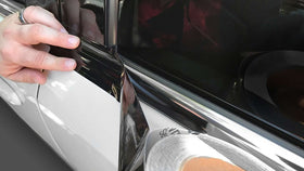 EZAUTO WRAP trimmed edge detail showing crisp line and paint protection