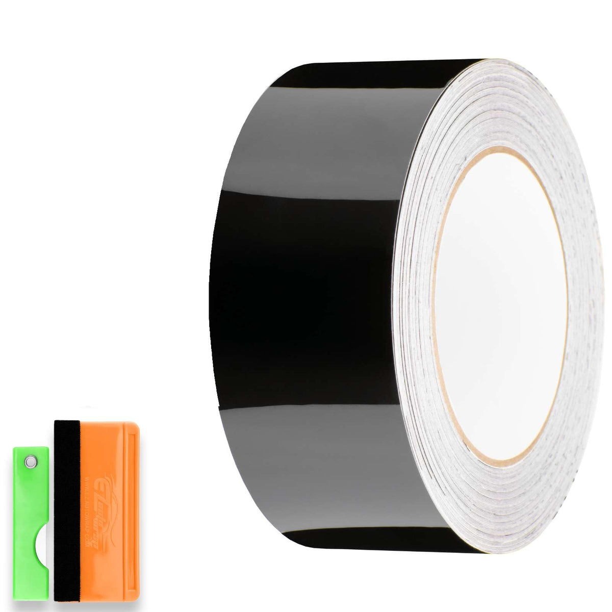 EZAUTO WRAP front packaging showing gloss black vinyl and benefits