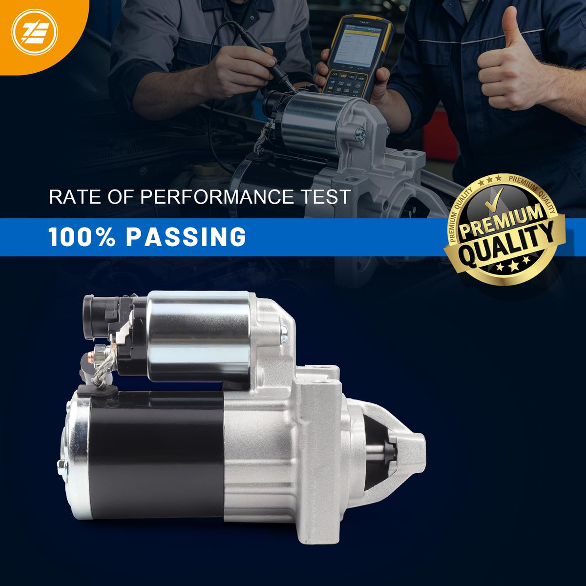 EZEXPREZE starter pinion gear close-up showing precise teeth for reliable engagement