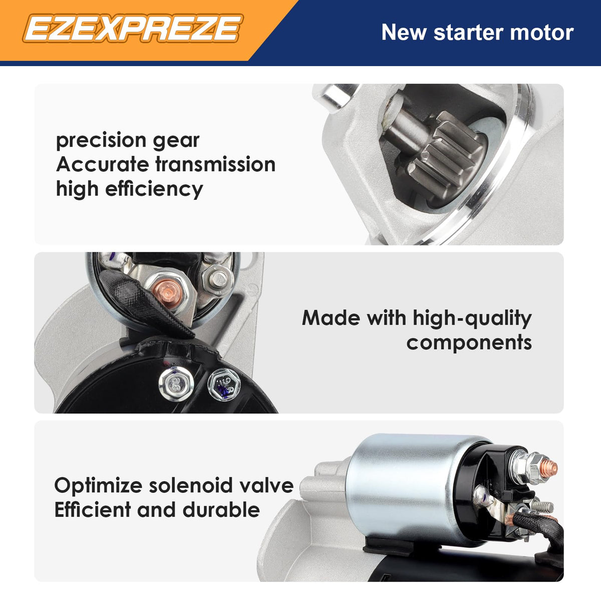 EZEXPREZE starter installed in engine bay demonstrating straightforward swap