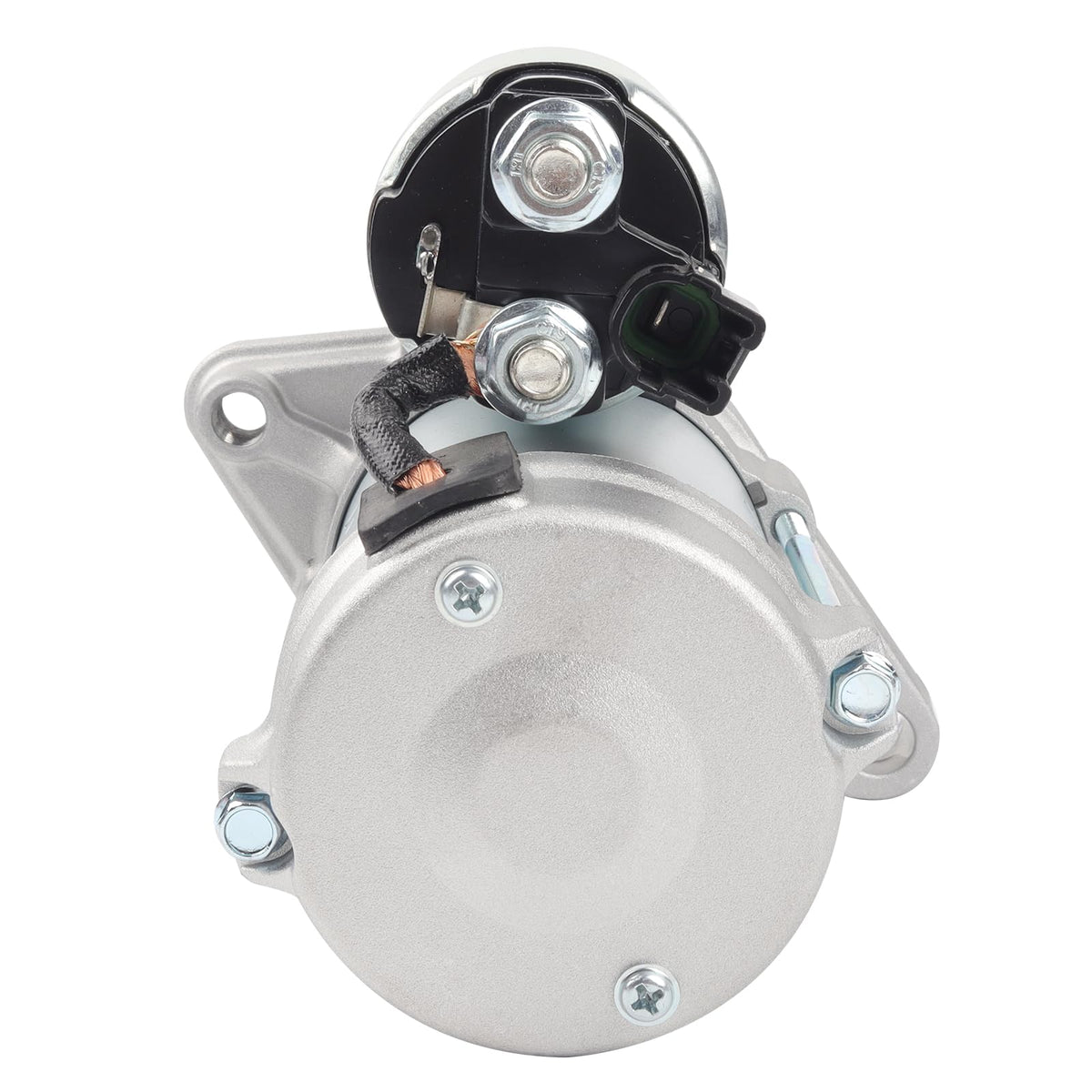 E EZEXPREZE starter installed in engine bay showing direct-fit replacement benefit