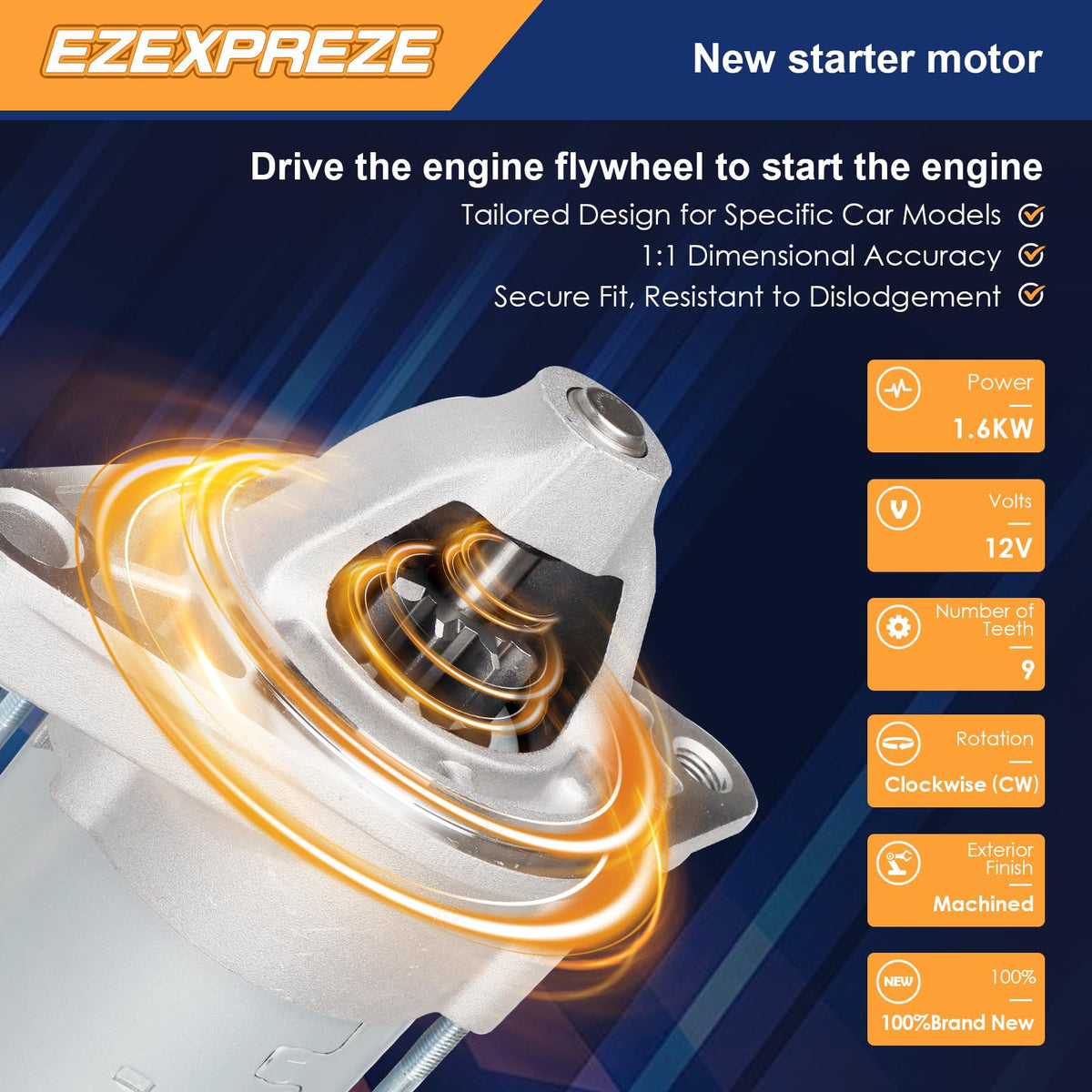 E EZEXPREZE label and spec plate visible for easy part-number verification