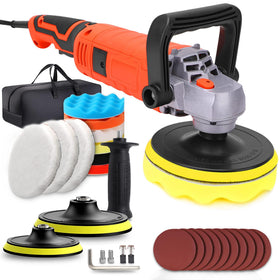 EZISOE rotary polisher front view showing compact body and controls for easy handling