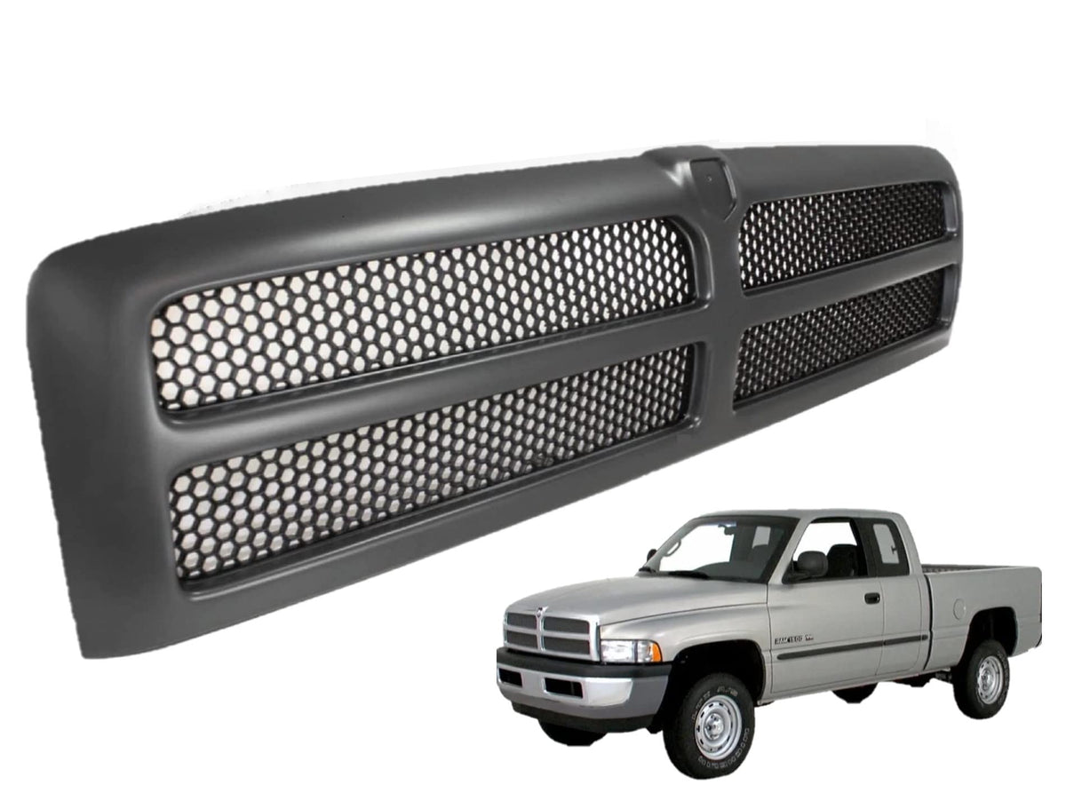 EzMech front grille assembly installed view showing clean OEM look and restored appearance