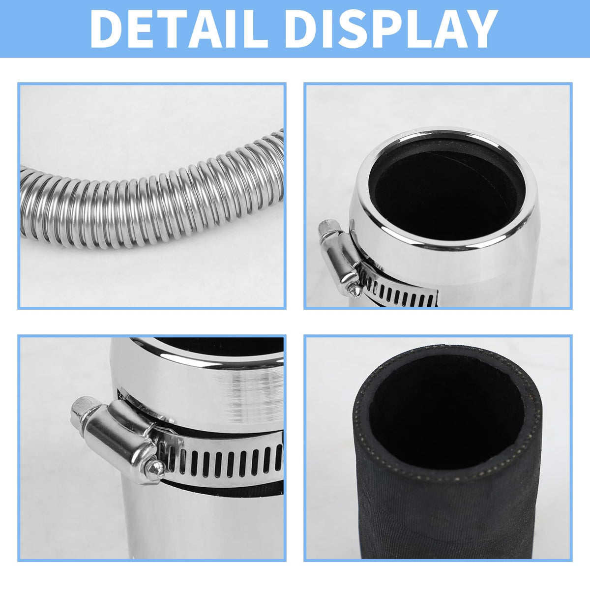 EZPROIT adapters and clamps laid out demonstrating easy universal connection benefits