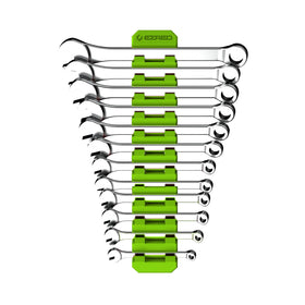 ezred front view of wrench rack showing 12 organized slots and slim profile benefit