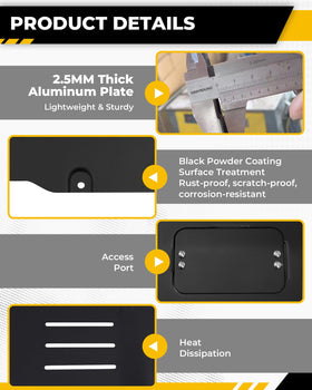 EZREXPM skid plate mounted under Tesla front chassis protecting components