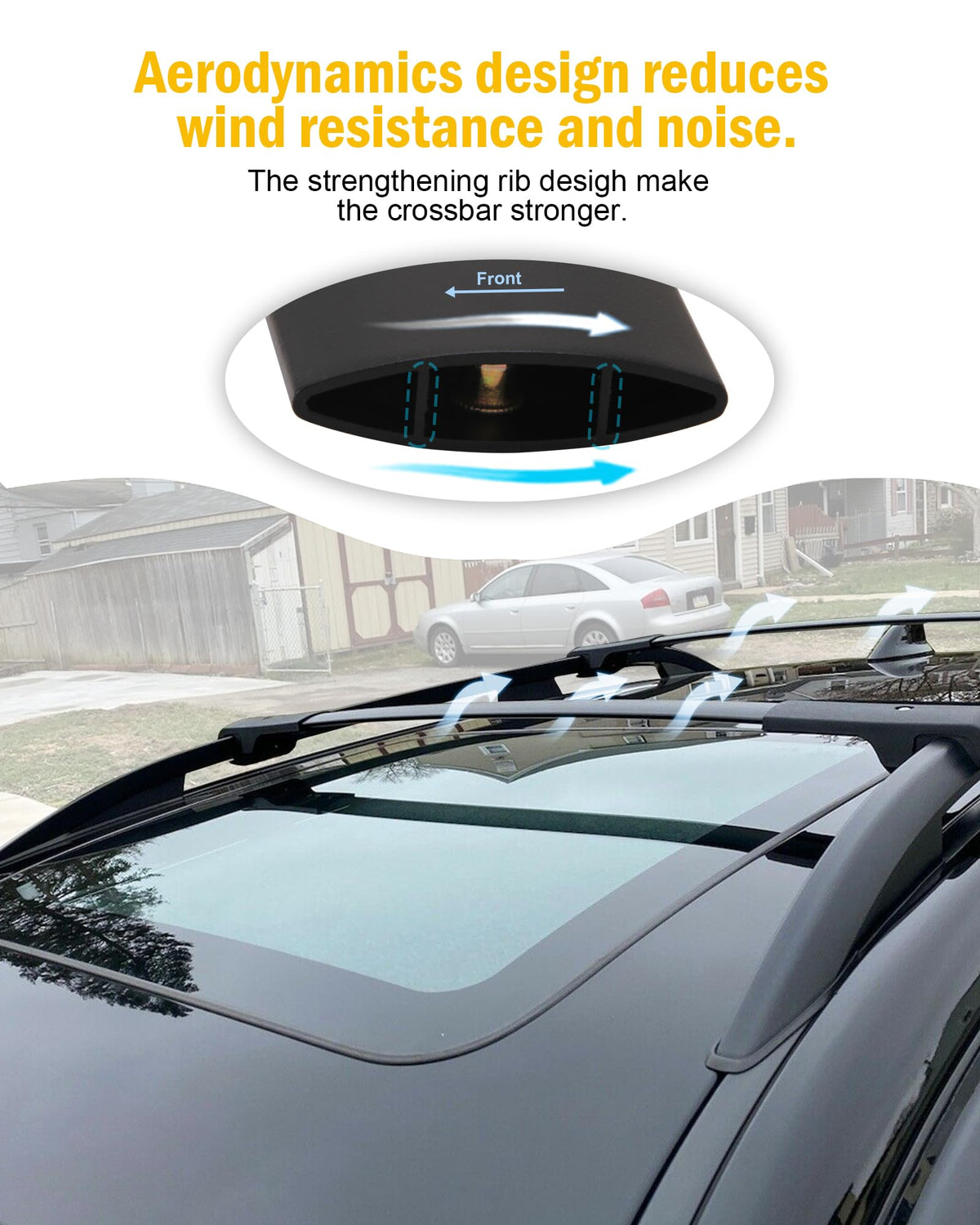 EZREXPM next to SUV door showing adjustable length and scale