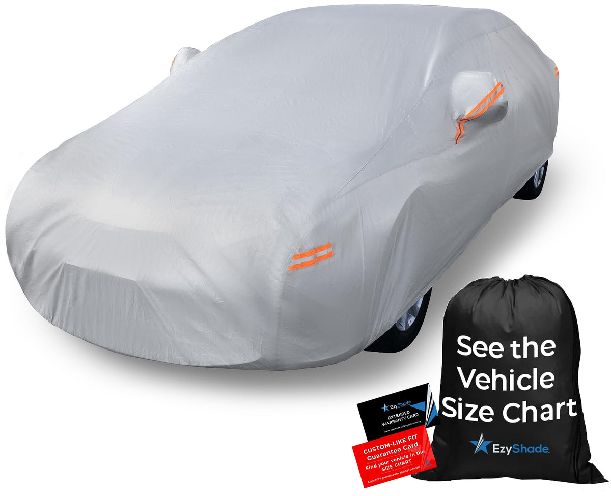 EzyShade front profile cover fitted on car showing neat fit and protection