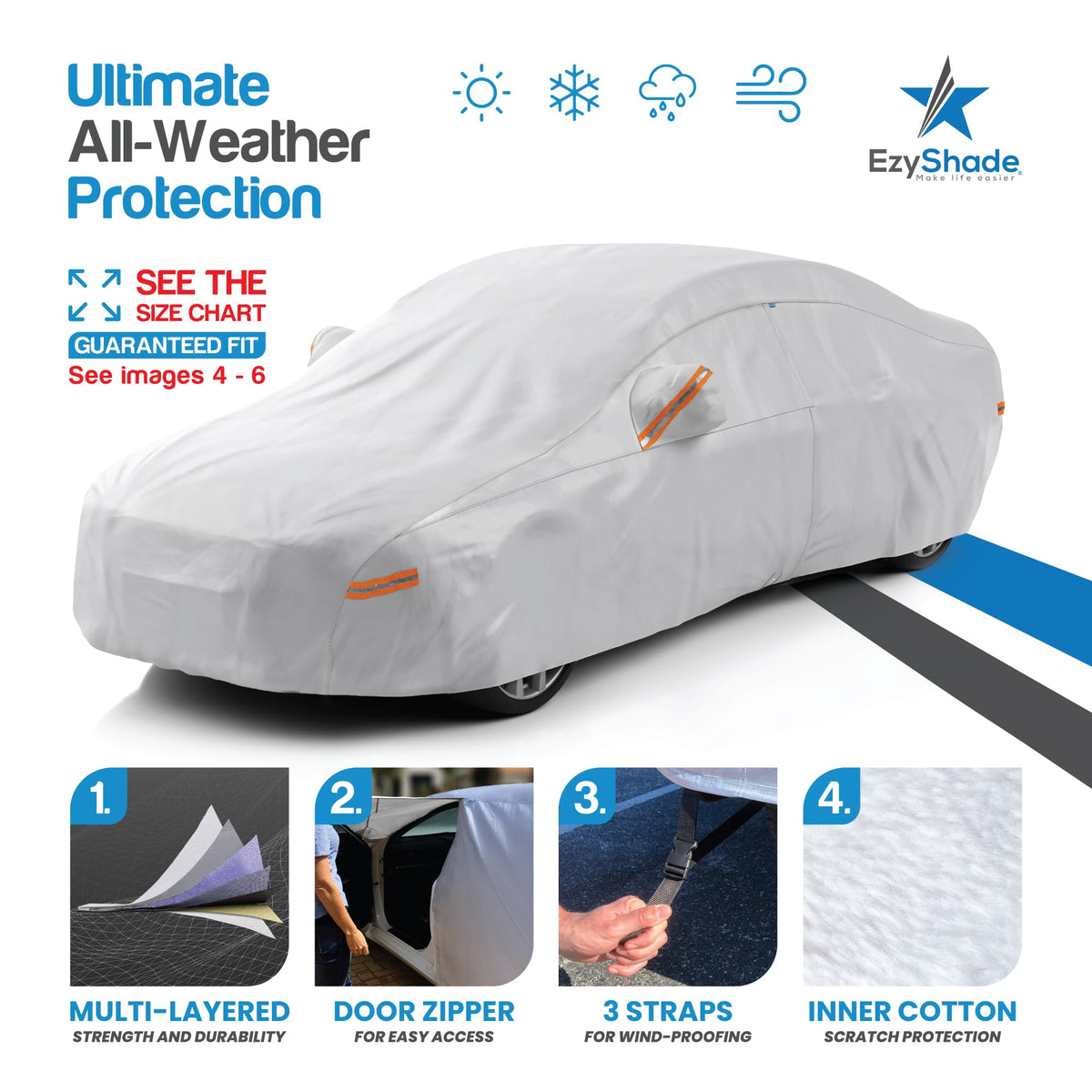 EzyShade close-up of mirror pocket providing secure, low-profile fit