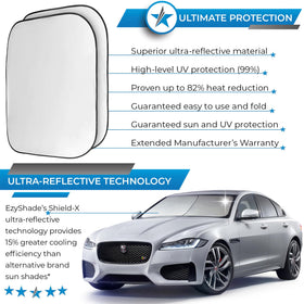 EzyShade Shield-X textured surface close-up reflecting sunlight effectively