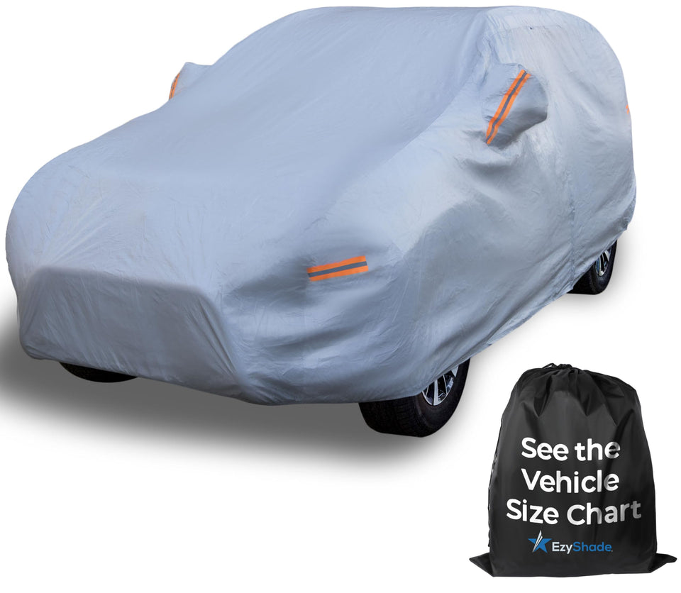 EzyShade front view on SUV showing tailored fit and paint protection