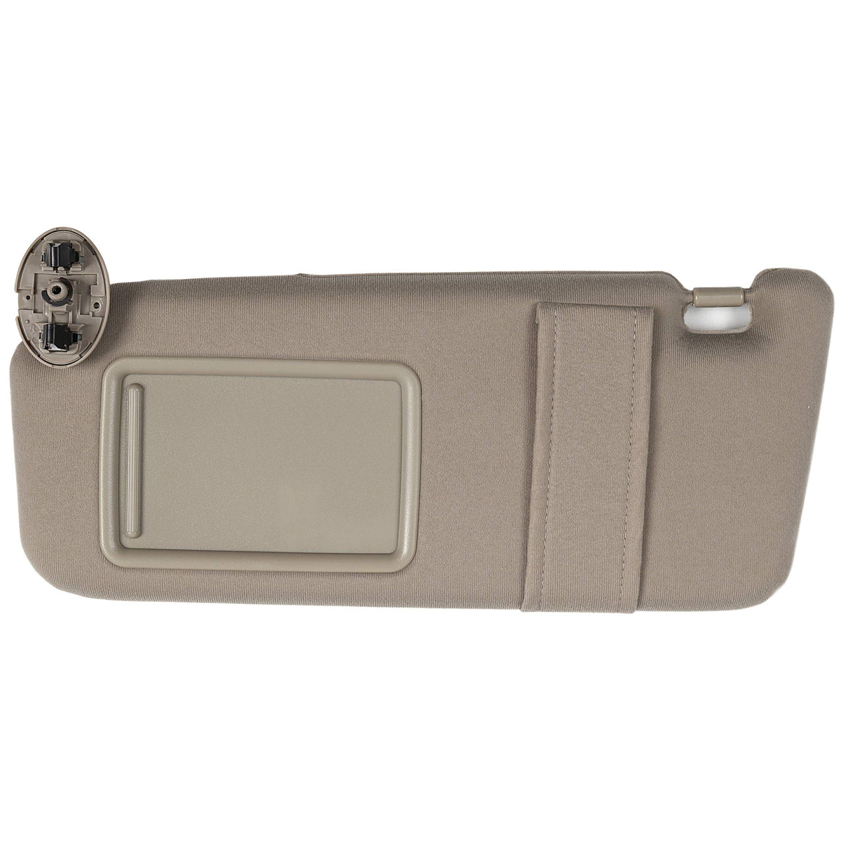 Ezzy Auto beige left driver visor front showing factory fit and clean finish