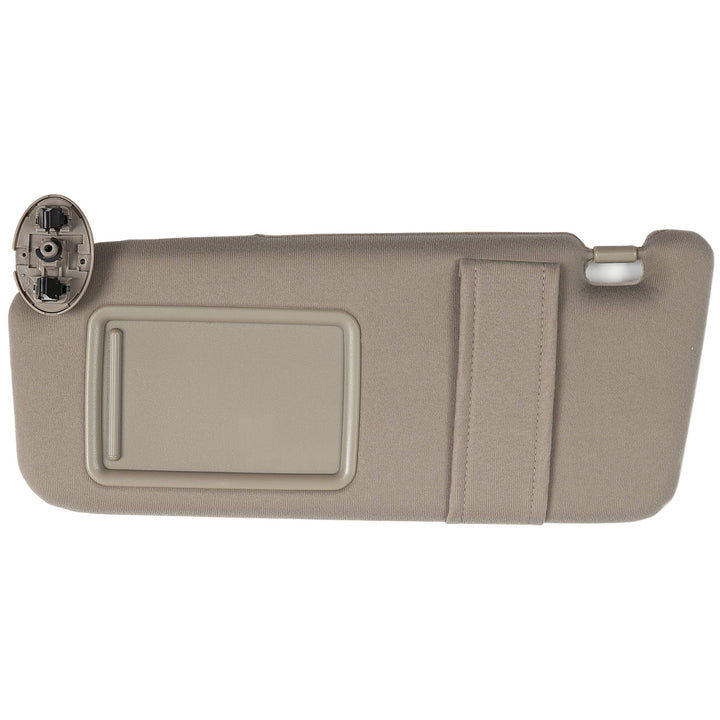 Ezzy Auto beige left driver visor front showing factory fit and clean finish