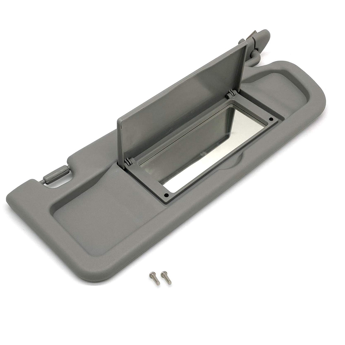 Ezzy Auto visor close-up of built-in mirror for passenger convenience