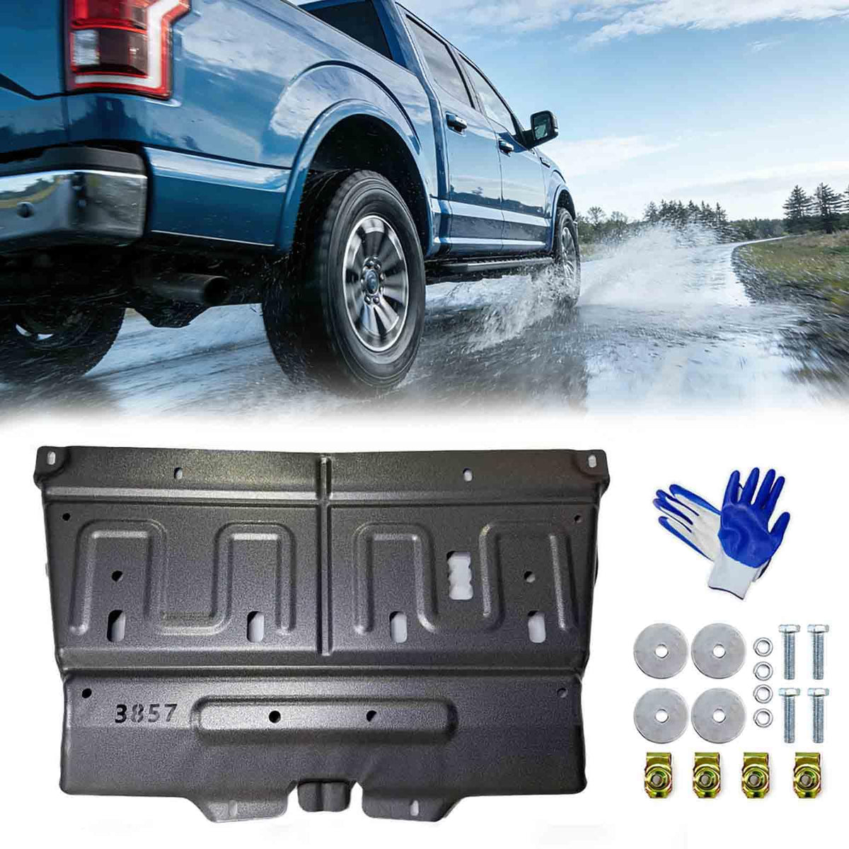 F-LptStor front view splash panel showing robust fit and protection