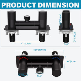 F-pianwe reversible water outlet flipped to fit alternate installation preferences