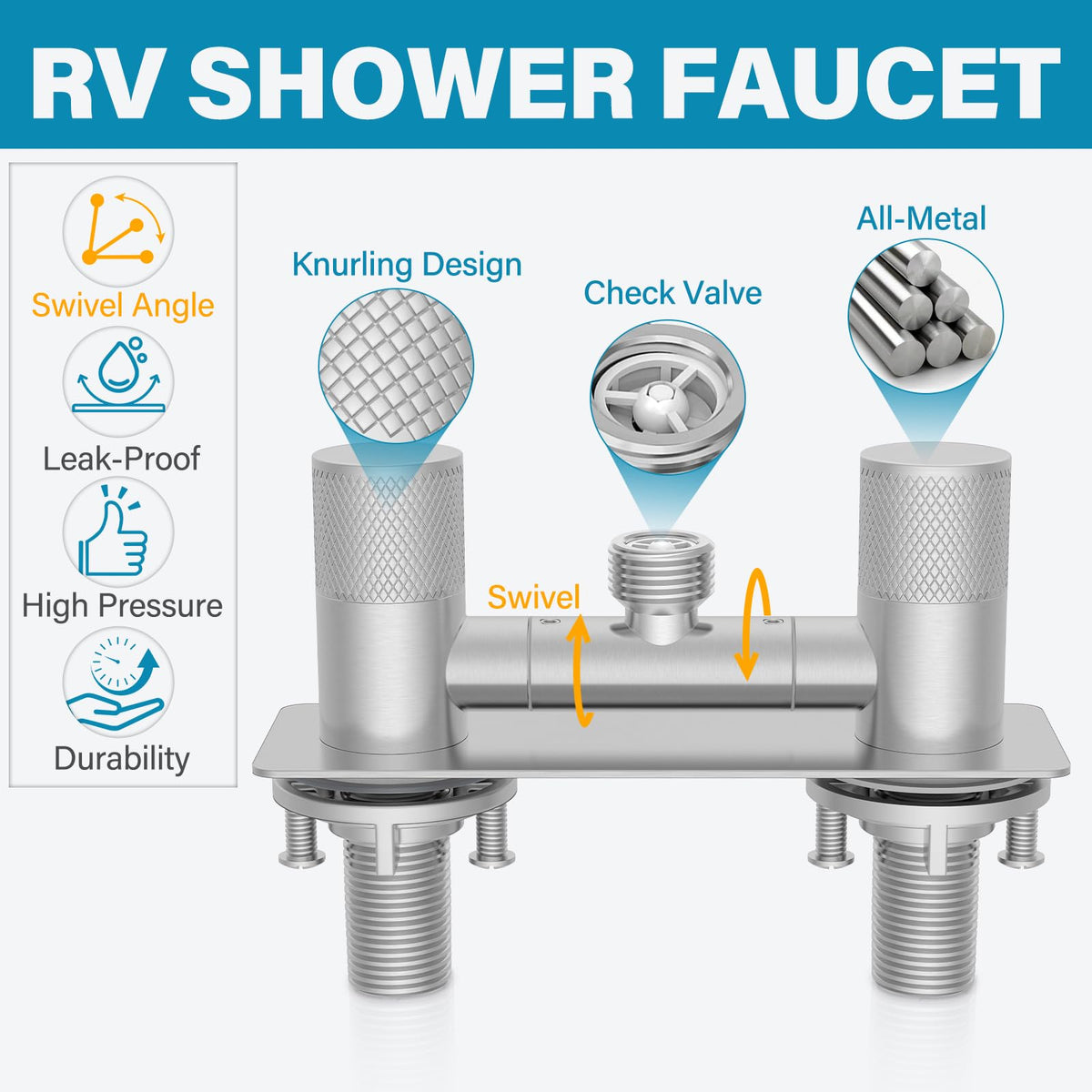 F-pianwe side profile illustrating compact 2.48-inch depth to save shower space
